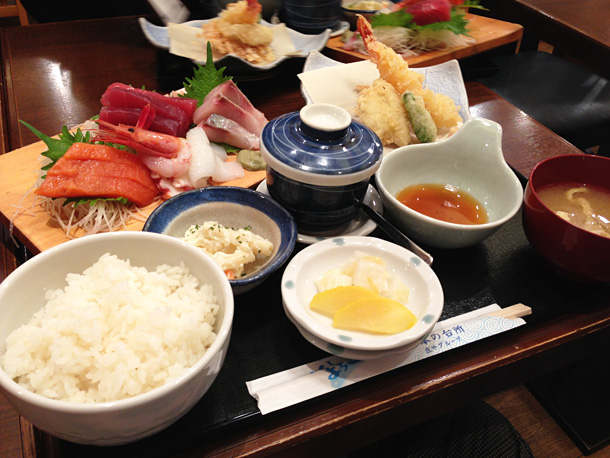 大庄水産の水産御膳 1200円
