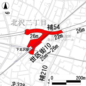 補助線街路第54号線及び世田谷区画街路第10号線