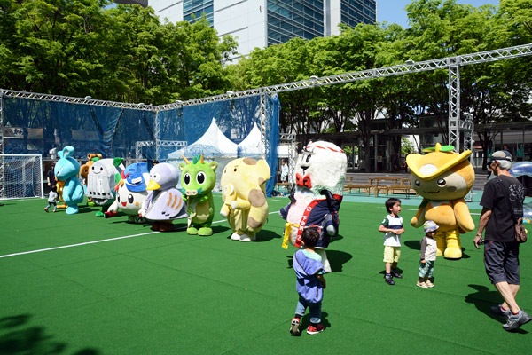 ゆるキャラ勢ぞろい、この日は11体あつまりました