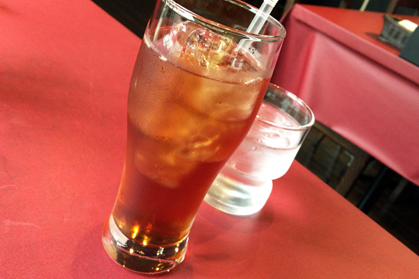 めったに甘い飲み物はオーダーしないんだけど、今回は甘めのドリンクを頼んで正解だったかも知れない。トマトベースのパスタにはちょうどよかったです
