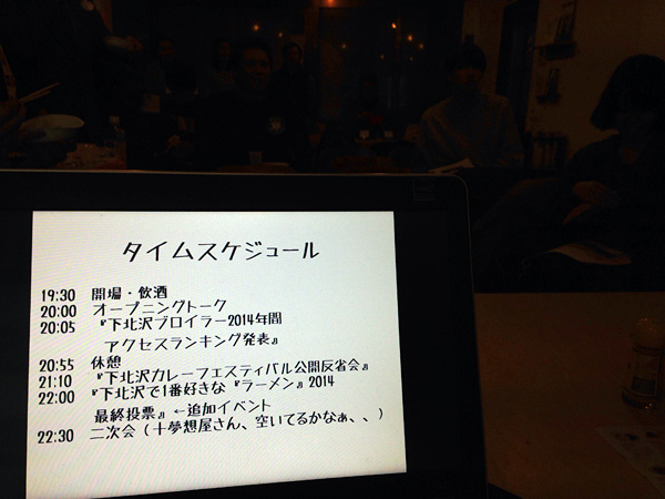 そういえば、去年は下北沢カレーフェスティバルと合同忘年会イベントでした