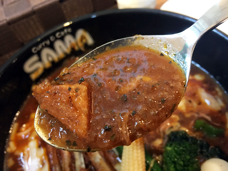 スープカレーですが、粘度は比較的高めです