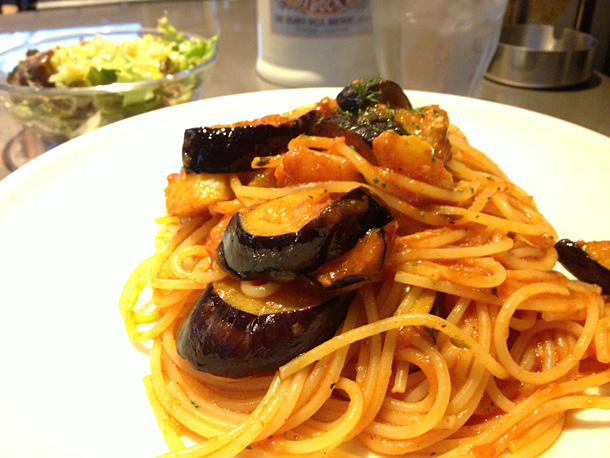Over Takeのパスタランチ（なす）