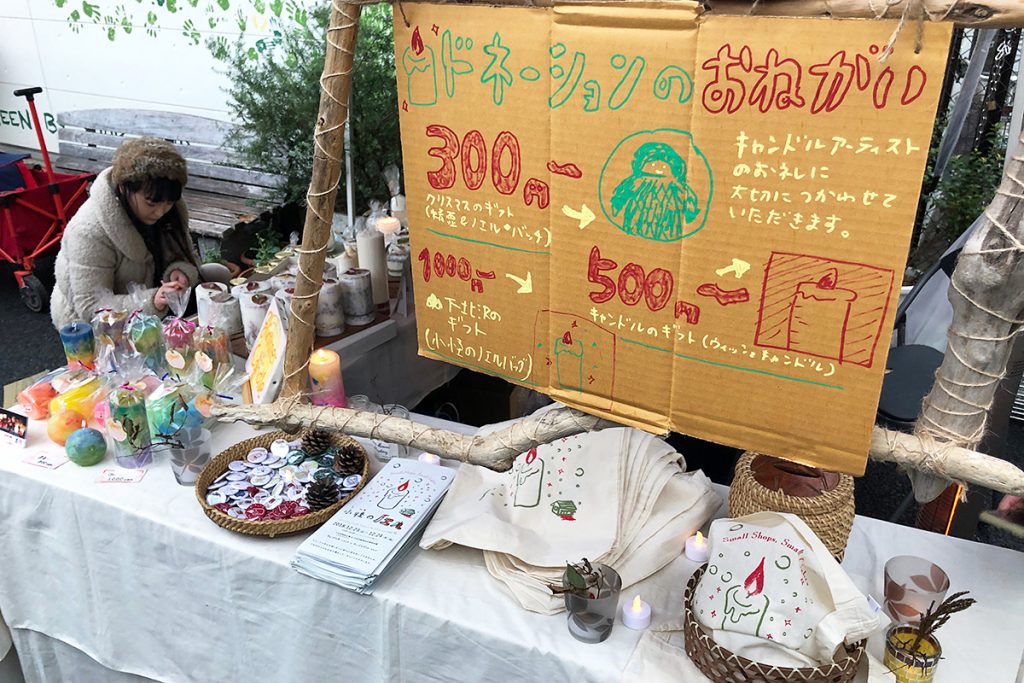 ドネーション(寄付)をすると、かわいいオリジナルグッズがもらえます