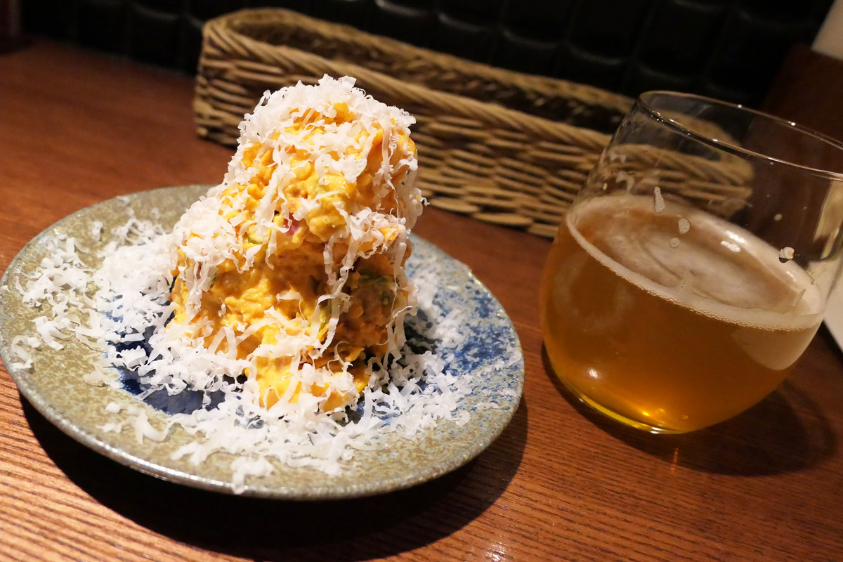 風乗りメリーの「オモニのキムチと山羊チーズのポテトサラダ」