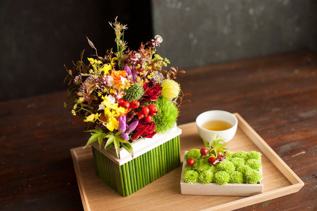 お茶箱フラワー