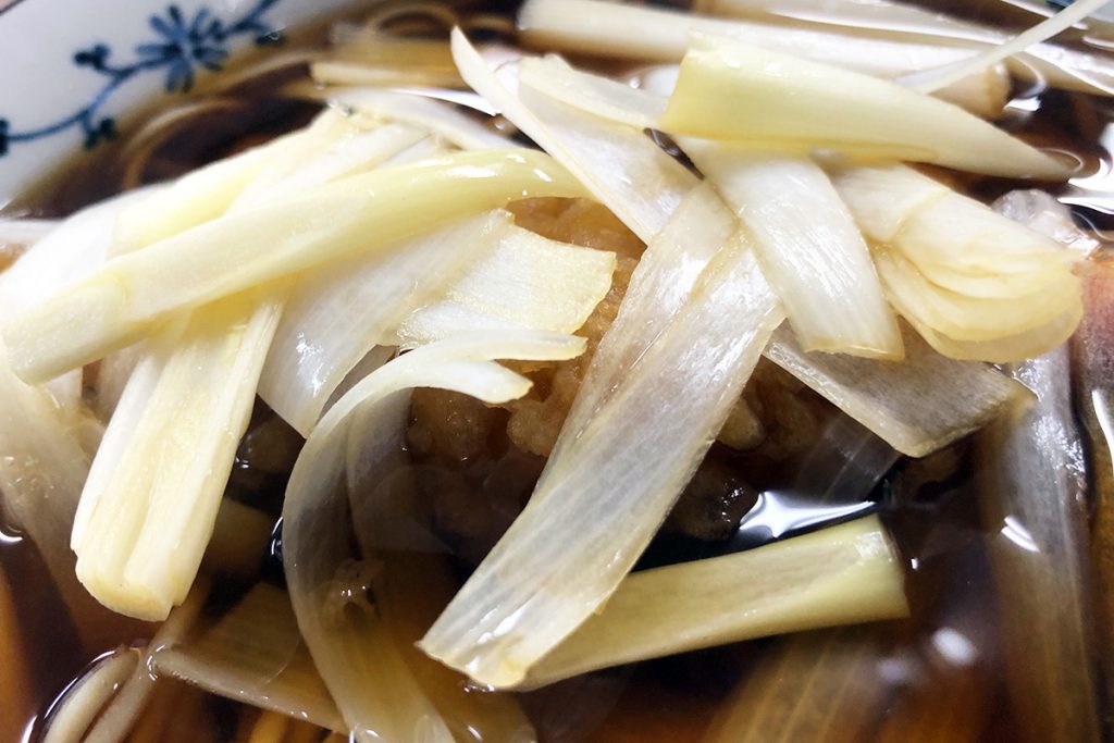 出汁の味が染みた葱がたくさん