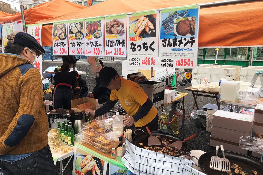 こちらも海産物をつかったフード、ホヤの天ぷらを以前いただきましたが絶品です