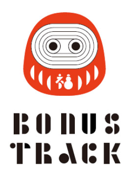 「BONUS TRACK」のロゴ 縁起物のダルマをモチーフとしたロゴマーク