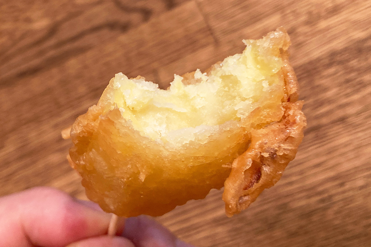 サツマイモのほっくりとした甘みとサクッと衣が生み出す新食感