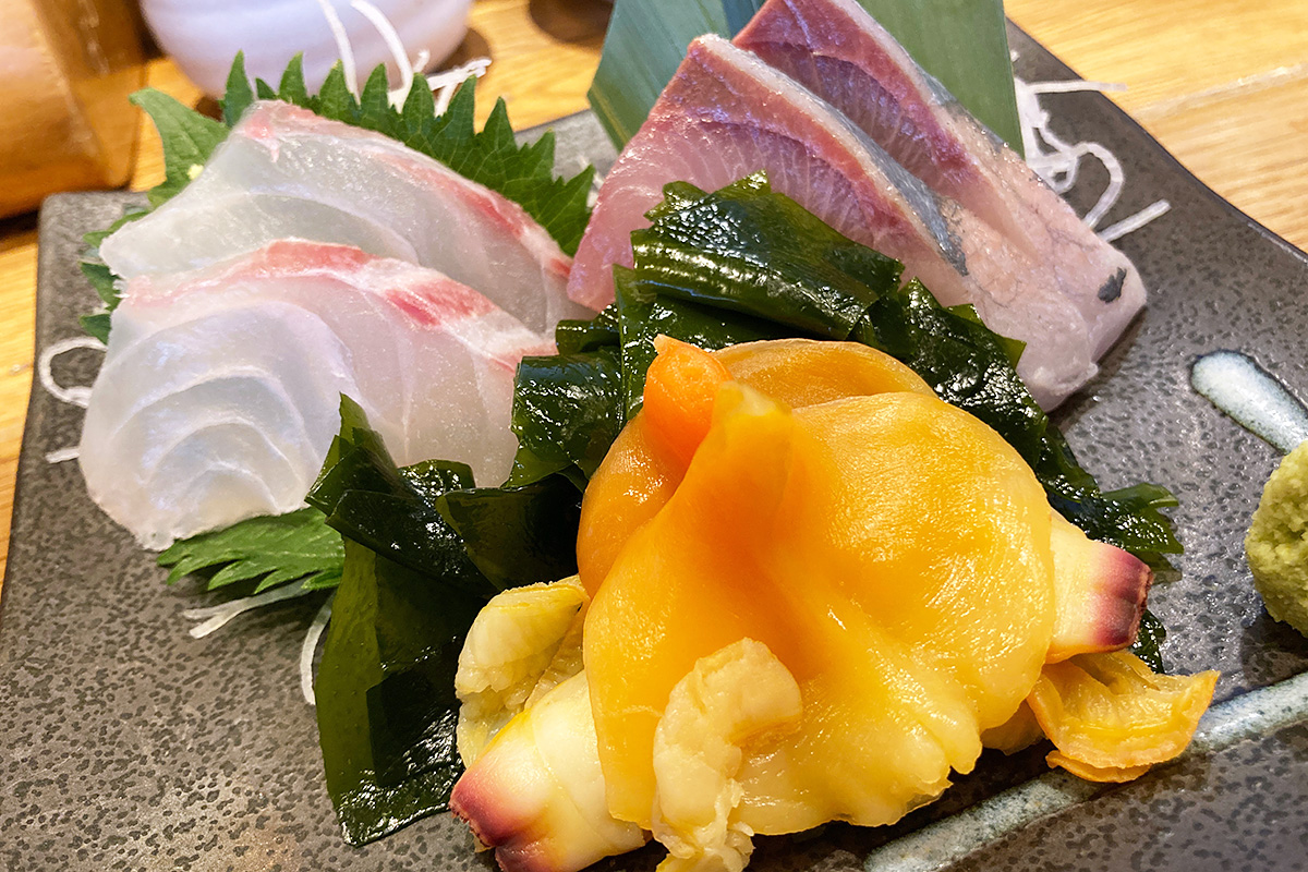 真鯛にイナダ、青柳のお造り
