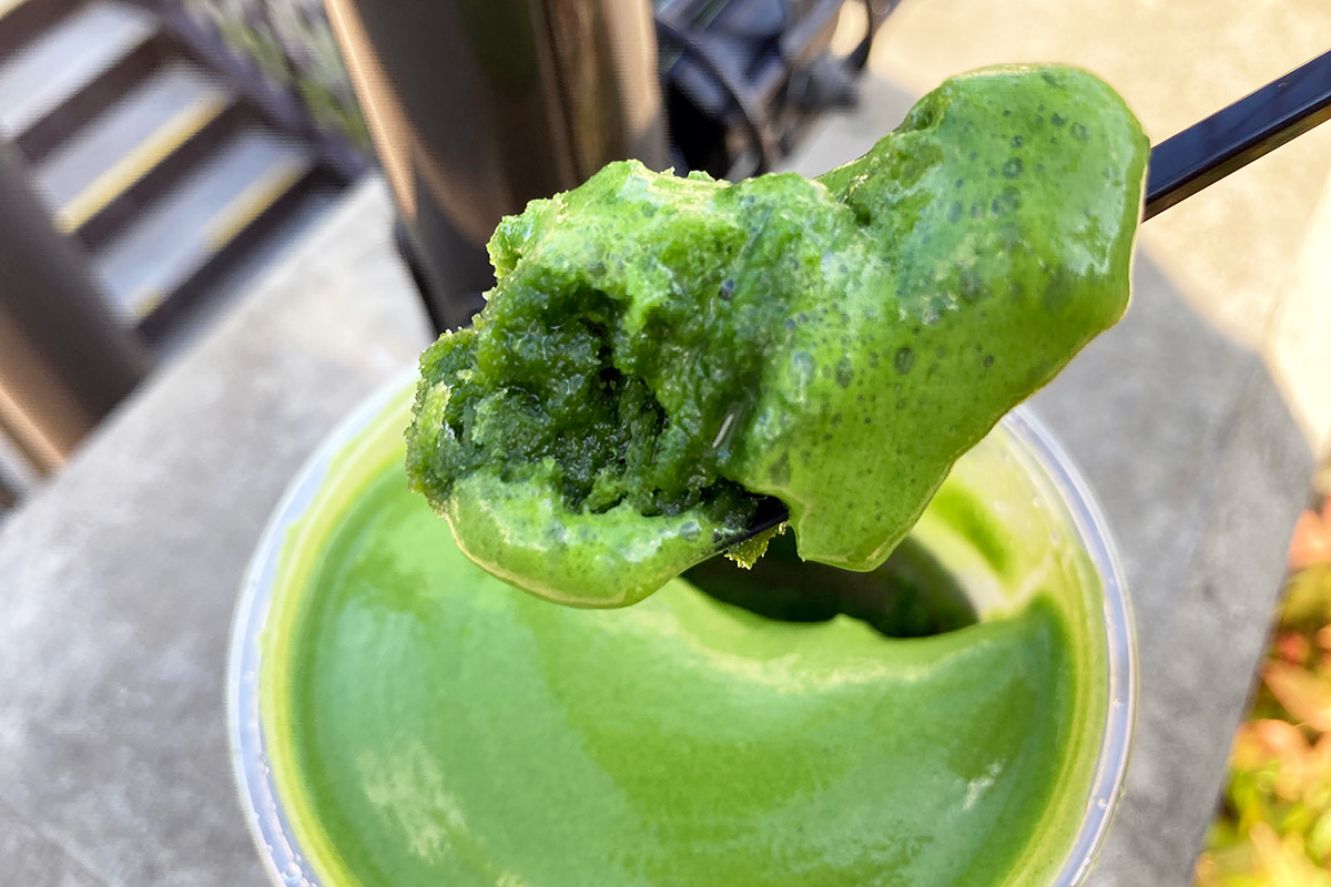 そして、かき氷にも抹茶ソースがしっかりと