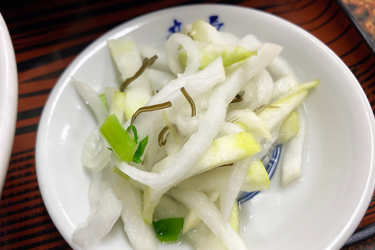 自家製であろう浅漬け