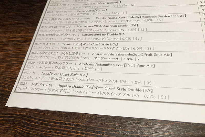 お店の方にオススメを伺い、私の好みに合いそうなビールとして「七」を出してもらうことに