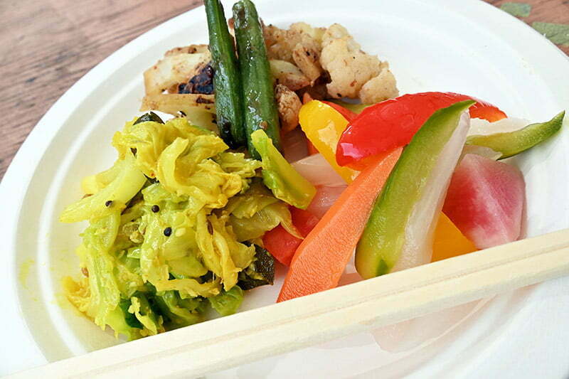 野菜のお惣菜もとってもおいしい、それぞれ味わいが全然違っています