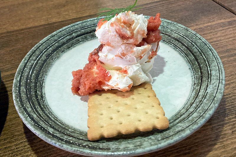 限定メニューの「塩たらこクリームチーズ」