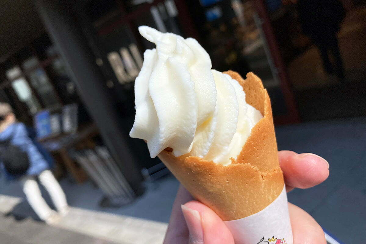普通のソフトクリームも美味!