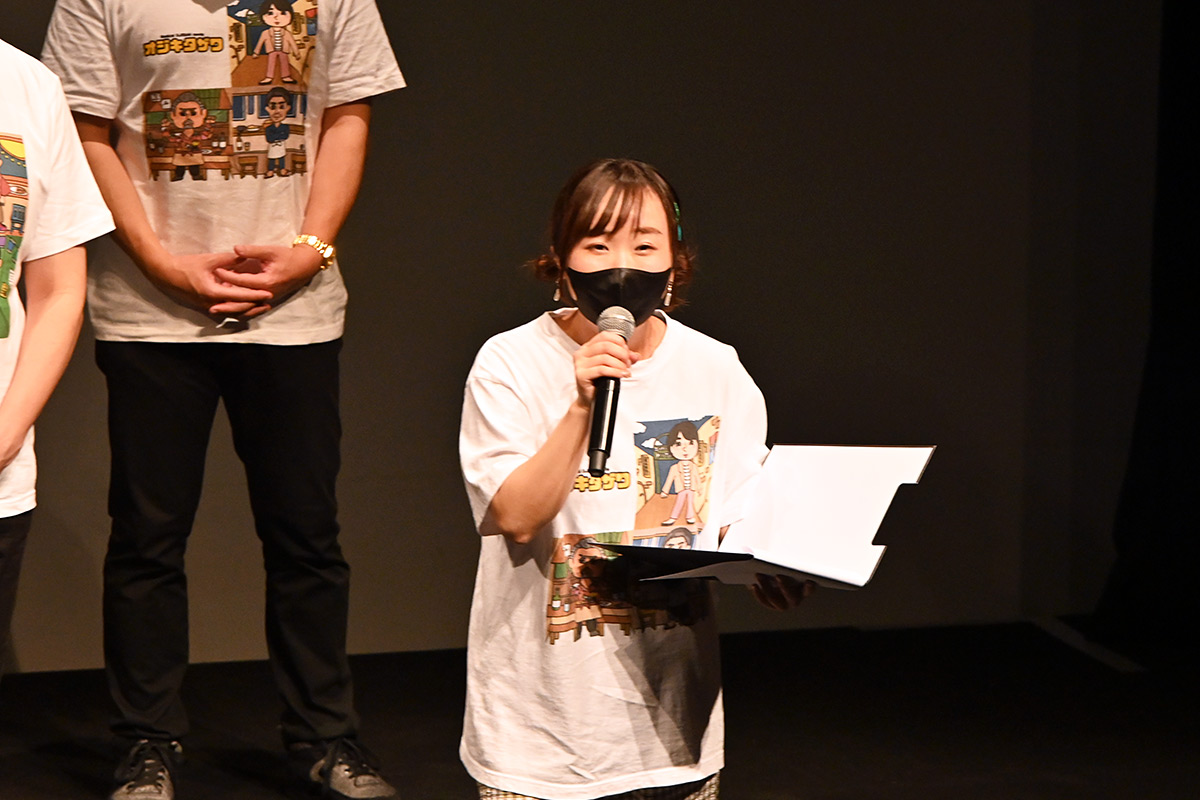『オジキタザワ』企画・制作を担当した、エリィジャパンの「石垣エリィ」さんの仕切りでミニトークが行われました