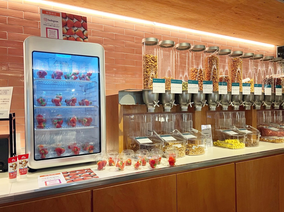 いつのまにかシェアラウンジのフードコーナーにいちごが