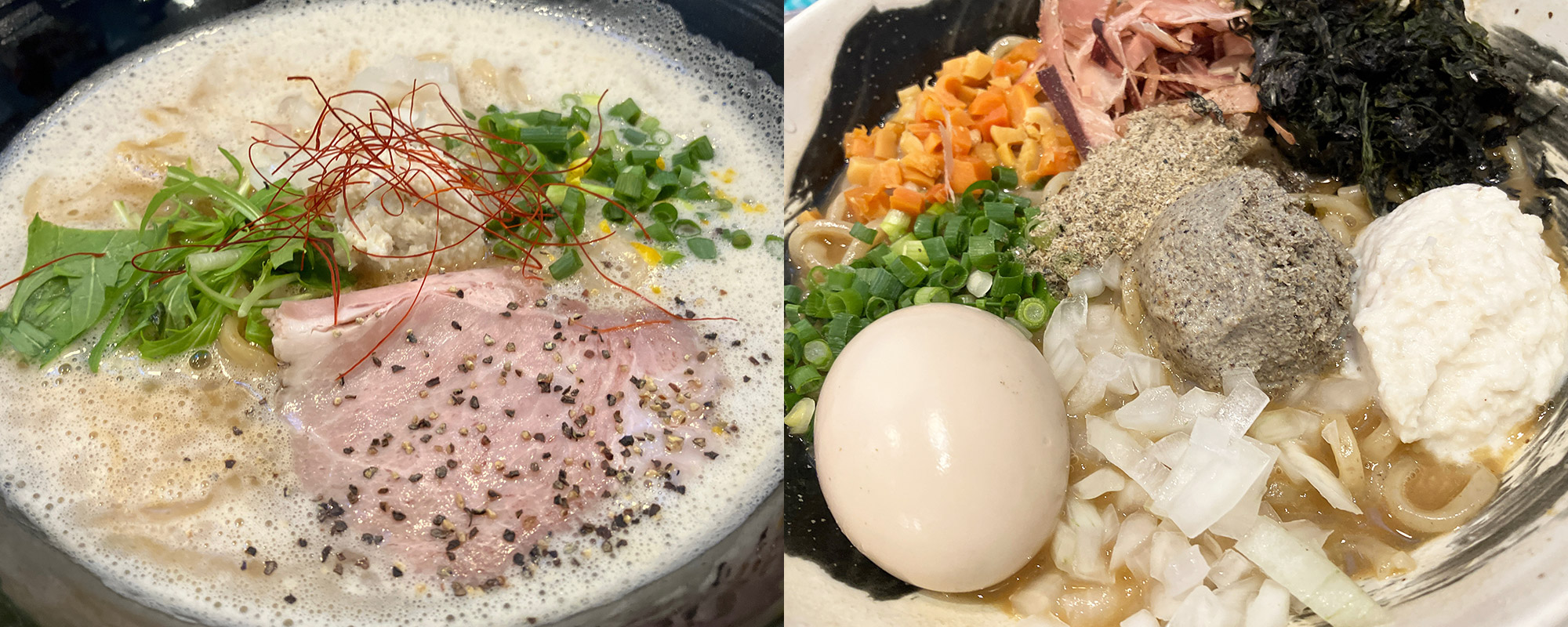 麺屋はやぶさの「豊潤はやぶさ」＆「大磯まぜそば」