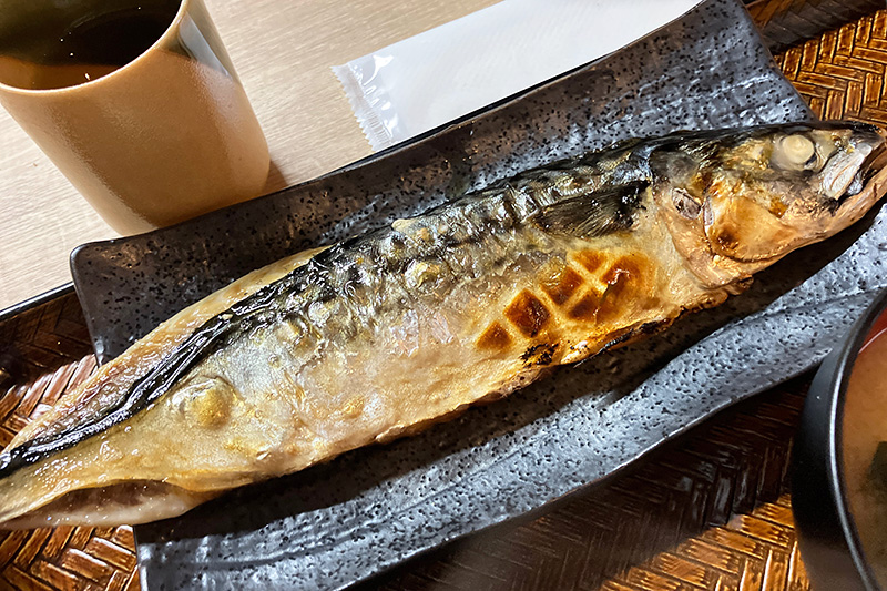 食べ応えあるサイズの鯖が半身