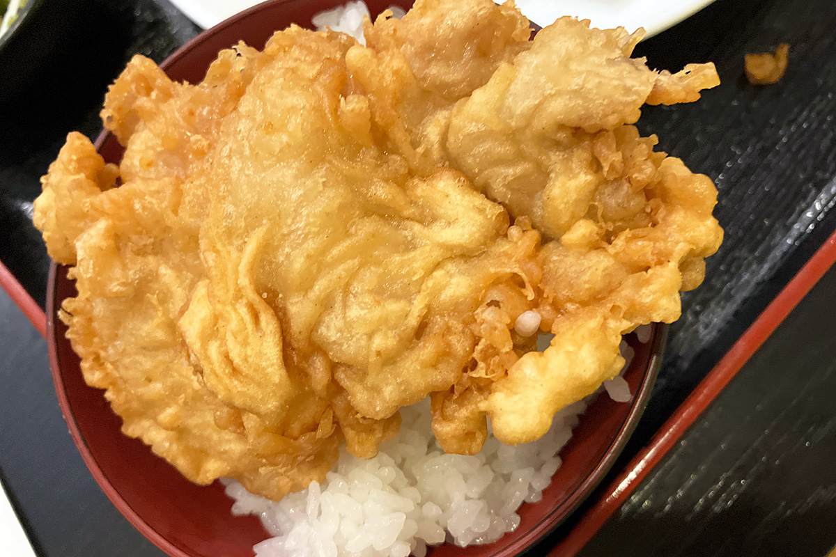ごはんの上に載っけたら1枚でもはみ出る勢い