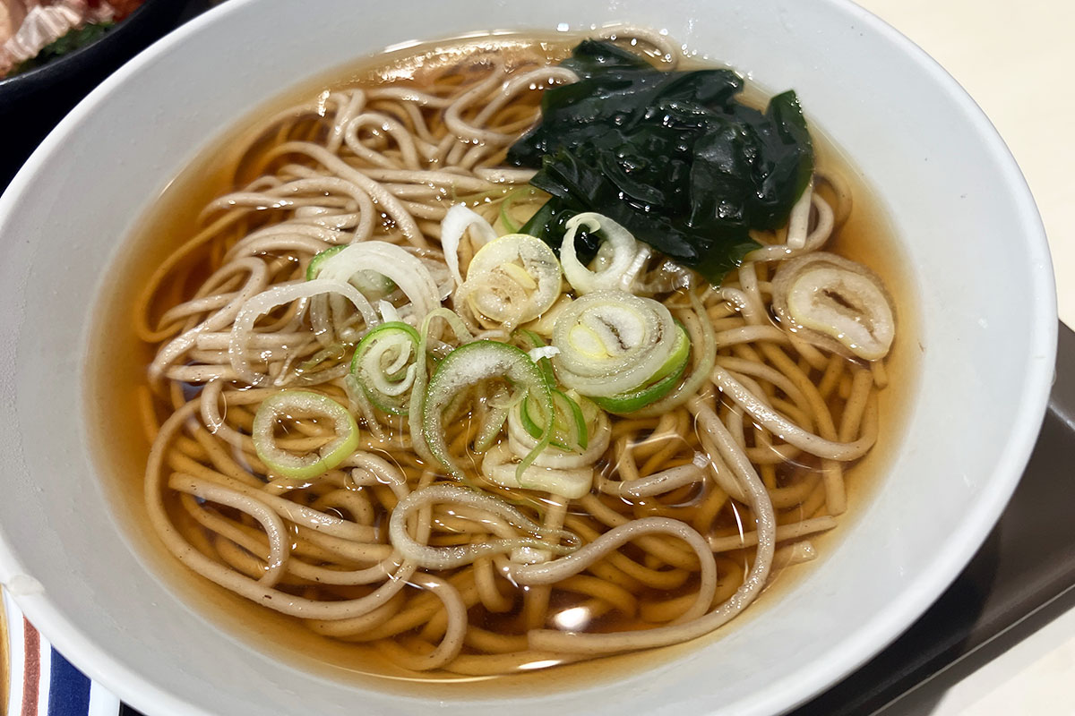 ミニサイズのかけそばに
