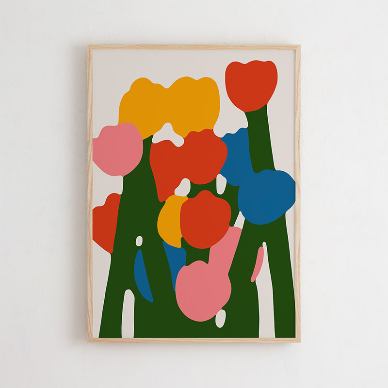 「Tulip」アルシュ紙、ジークレープリント/縦74.4×横53.1×厚み2.2cm*額装込