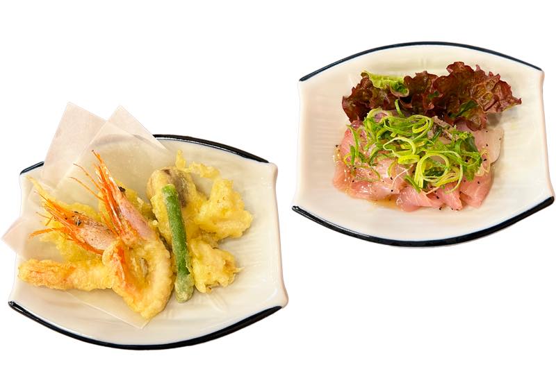 46. 隠岐の島水産 下北沢店
「ミニ海鮮天盛せ&海鮮塩ダレユッケ」