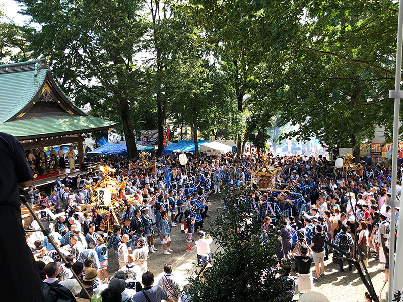 令和元年「北沢八幡神社例大祭」宮入の様子