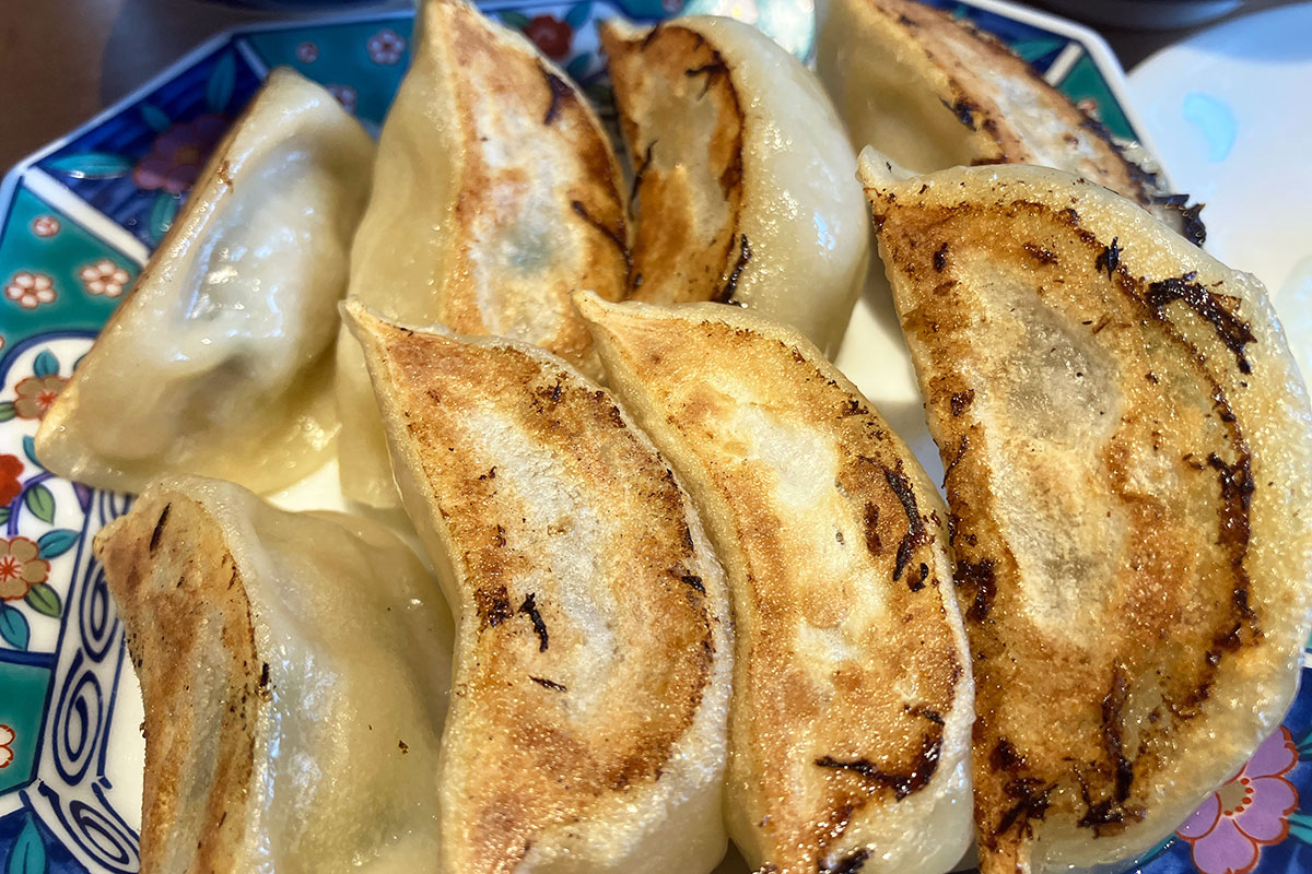 焼きたて餃子が8個!