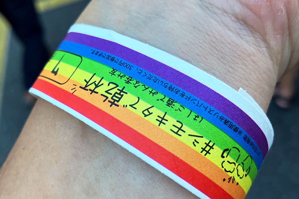 再びリストバンドをゲット。あ、前回のリストバンドを見せるとリピート割りとして300円で参加できまーす!