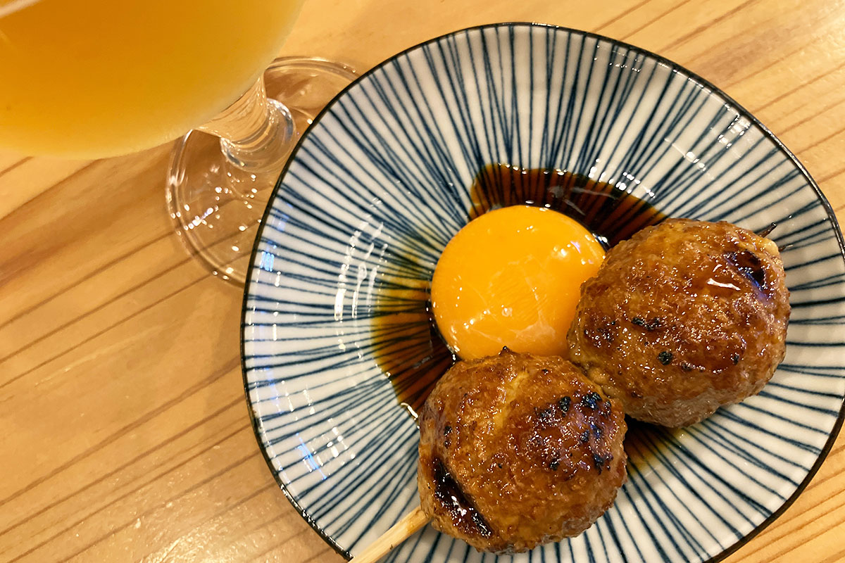 「特大月見つくね」です、めっちゃ贅沢!