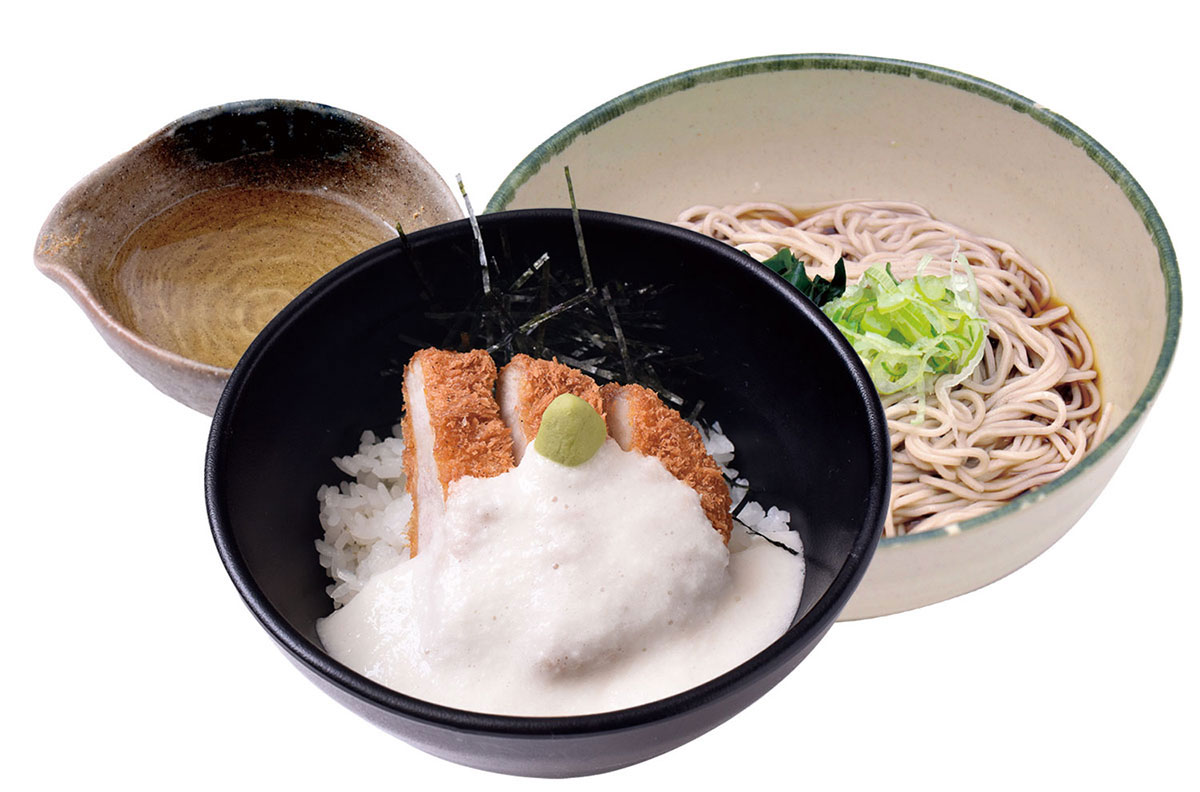 「ミニかつの冷し出汁茶漬けセット（そば・うどん）」780円（税込）