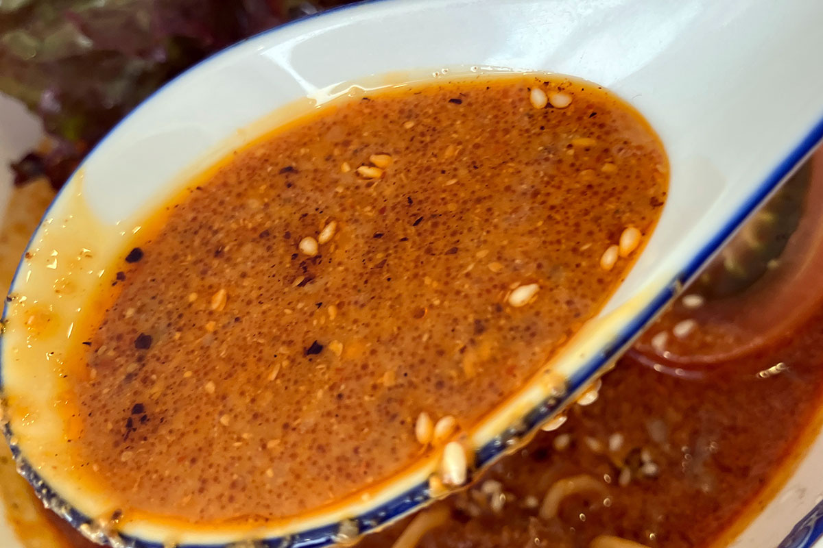 粘度高めの坦々スープ
