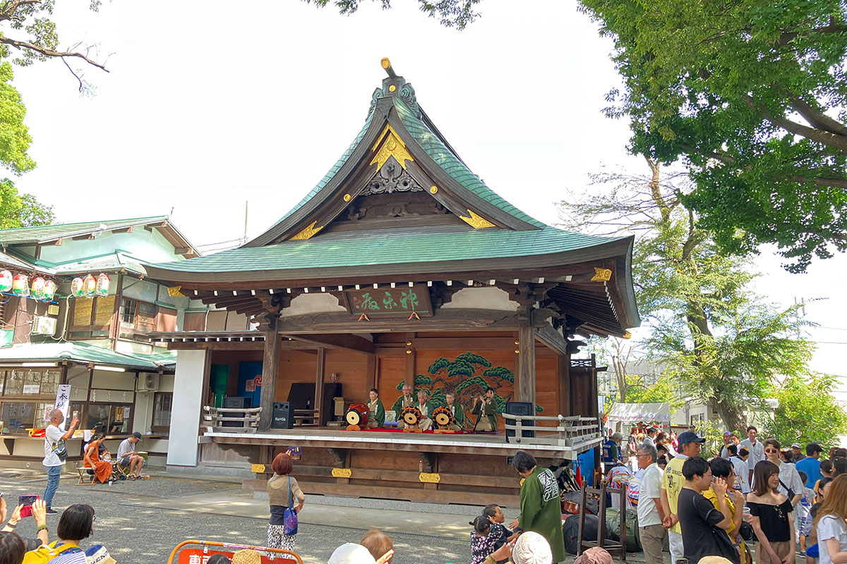 続いての奉納演芸は、北澤囃子連によるお囃子