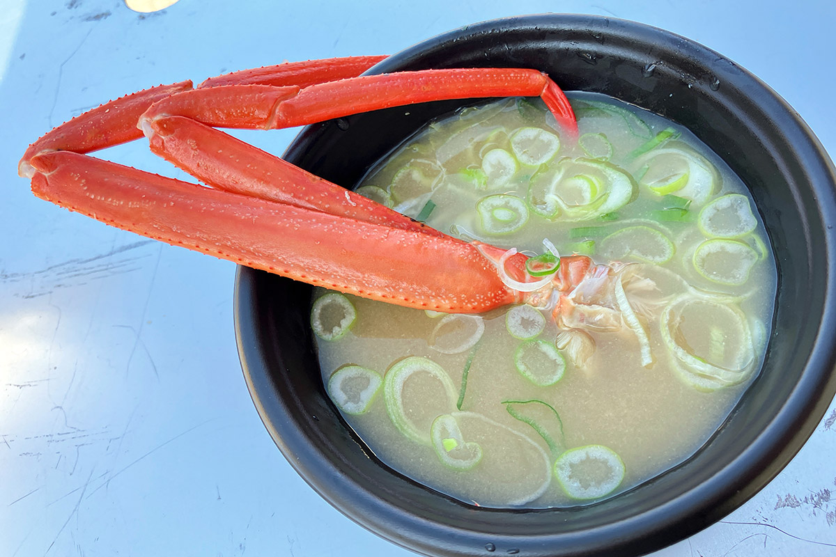 しもきた糸魚川フェアで味わった「カニ汁」
