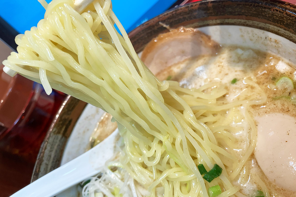 少しウェーブがかった中細麺