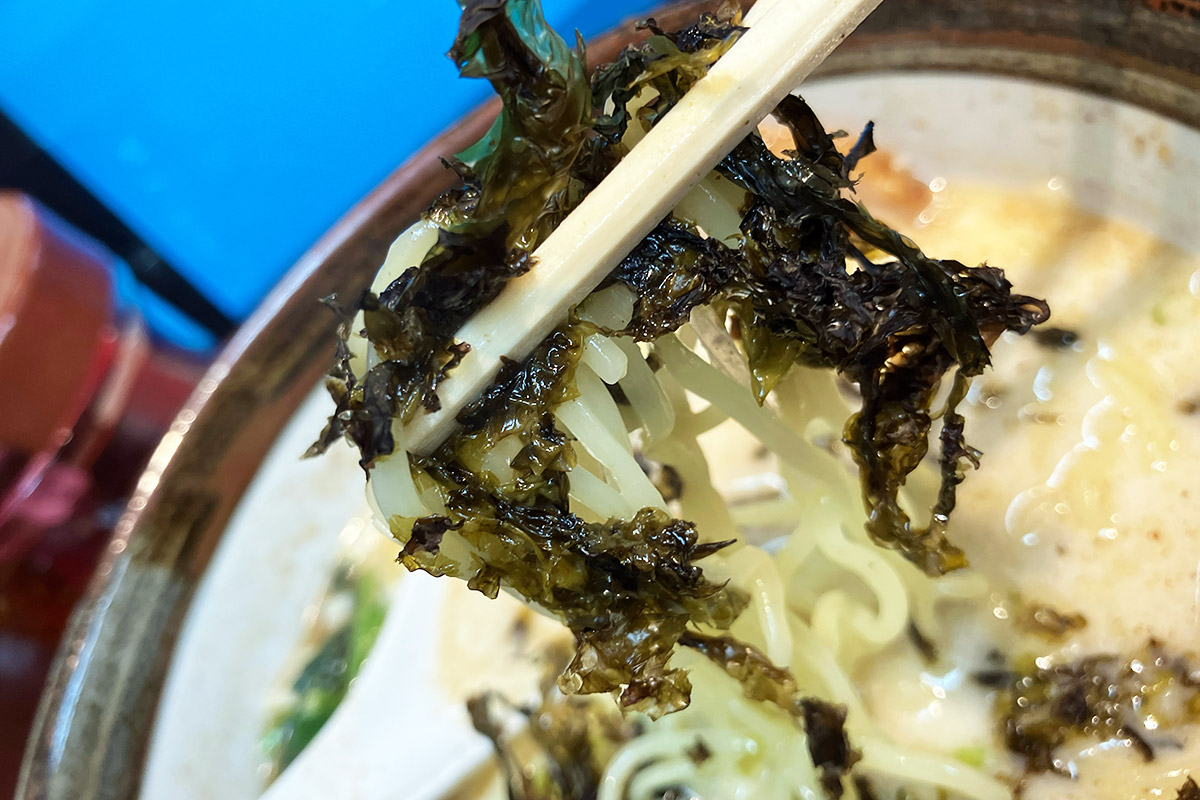 岩海苔と食べたり