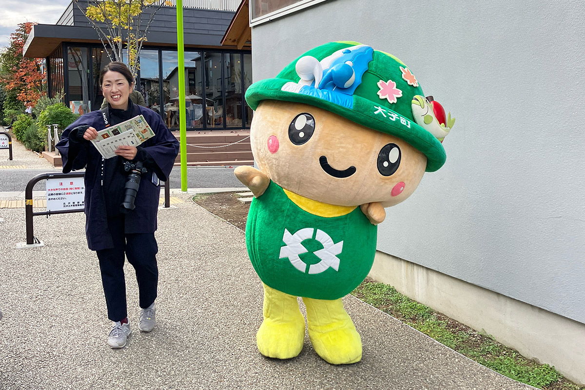 こちらは大子町にある袋田の滝キャラクター「たき丸」、そういえば先日開催された「Local Good Ibaraki」にも来ていましたね