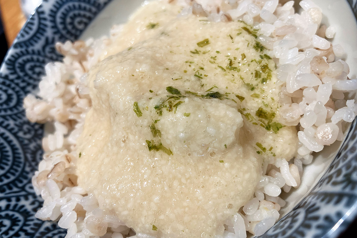 私はとろろご飯にしていただきます