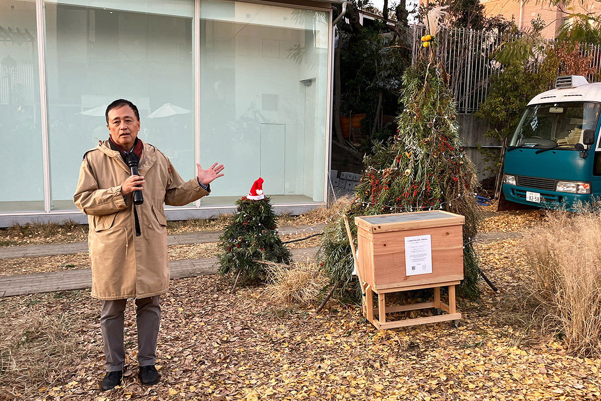 保坂区長による挨拶。保坂区長、今年も下北沢のイベントにたくさんお越し頂きました、ありがとうございます!