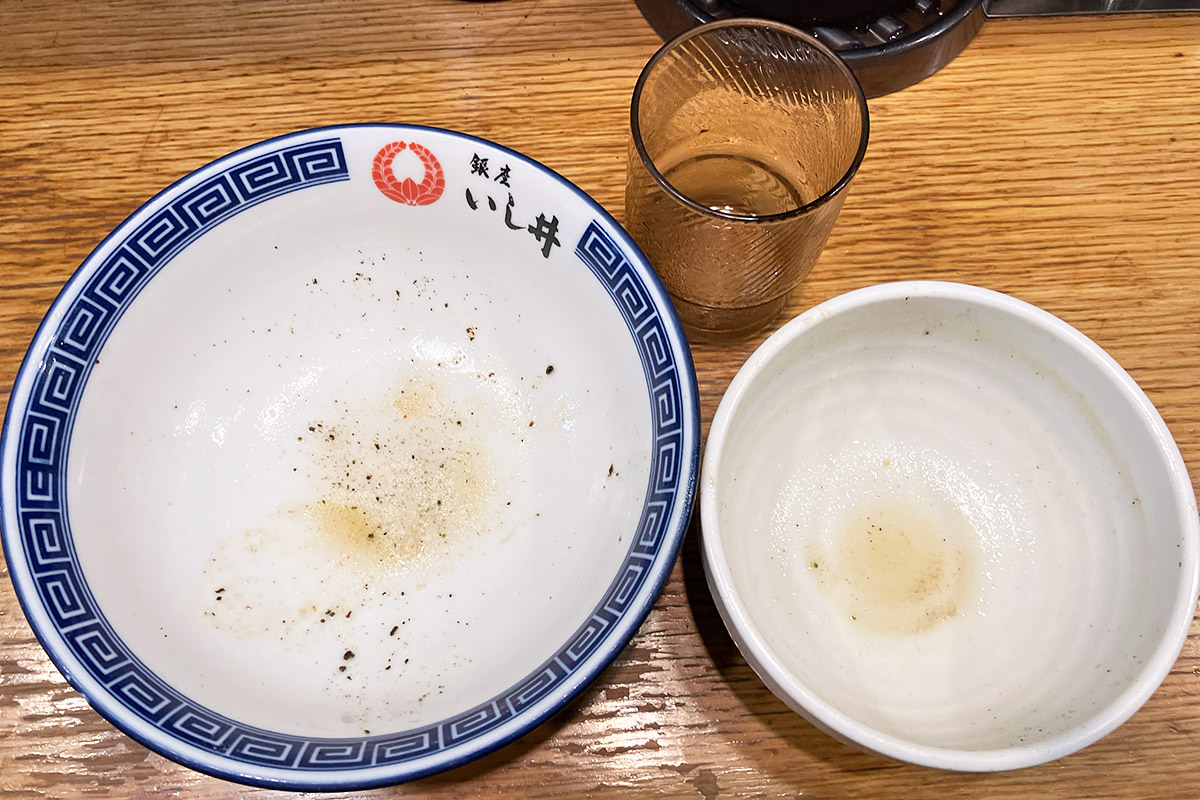 完食です、ごちそうさまでした