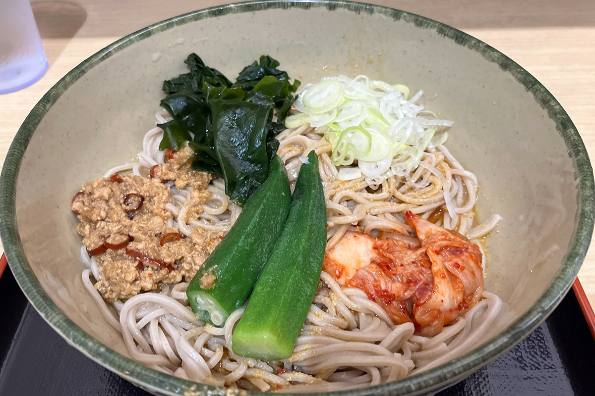 「肉みそキムチの坦々冷しそば」650円(税込)