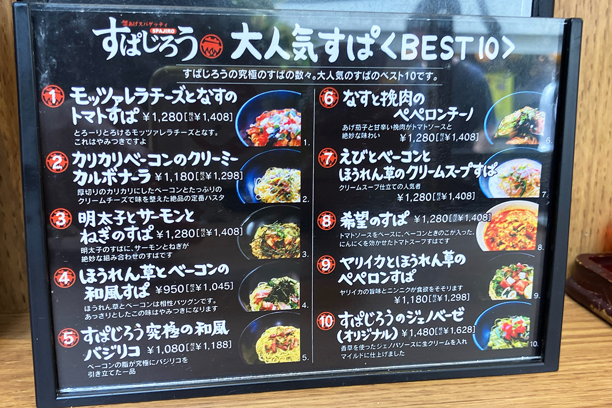 すぱじろうの大人気すぱ〈BEST10〉
