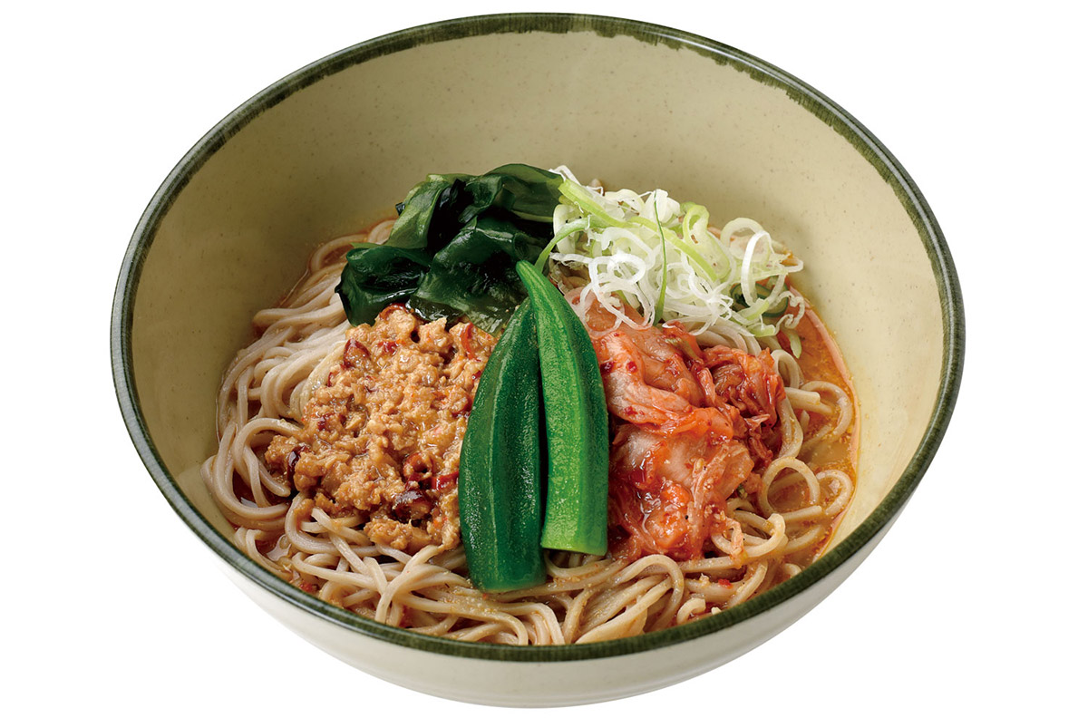 「肉みそキムチの坦々冷しそば(そば・うどん)」650円(税込)