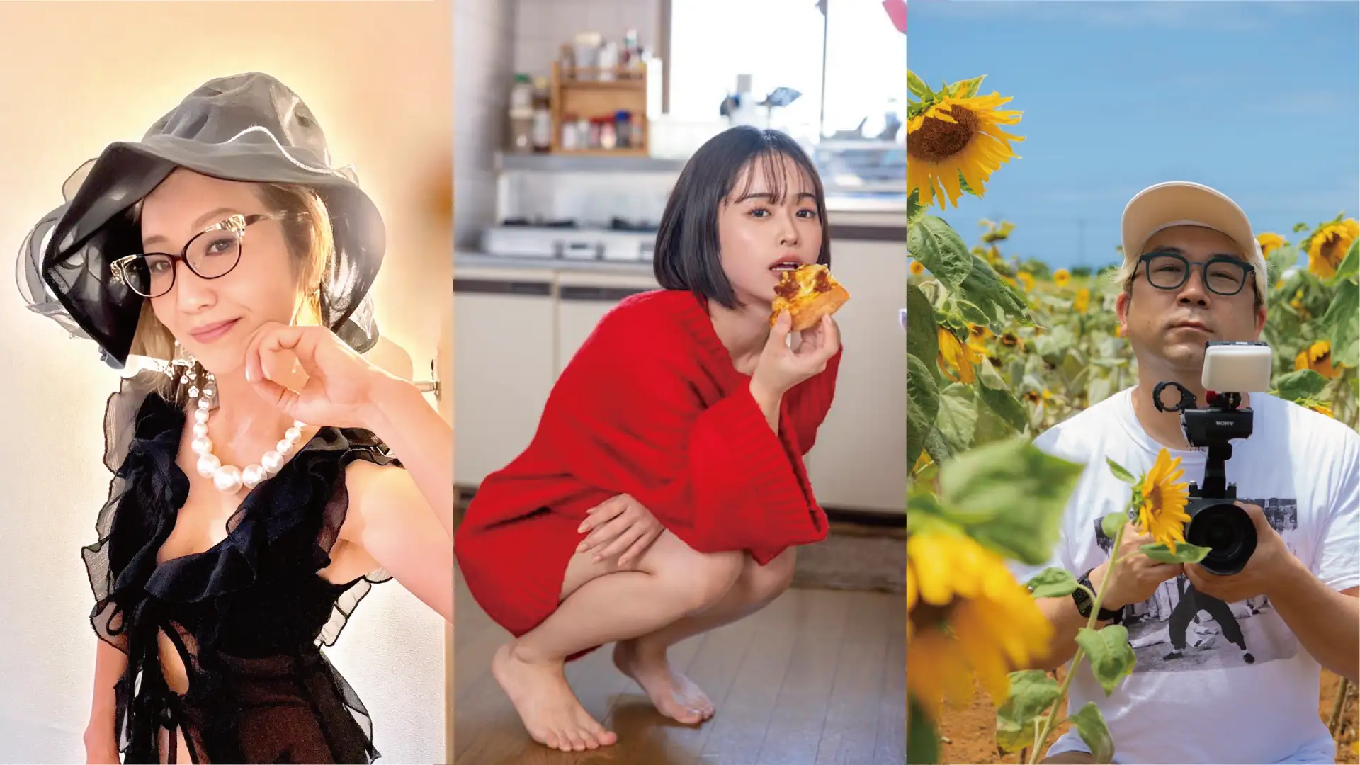 左から 3代目葵マリー、MINAMO、タイガー小堺