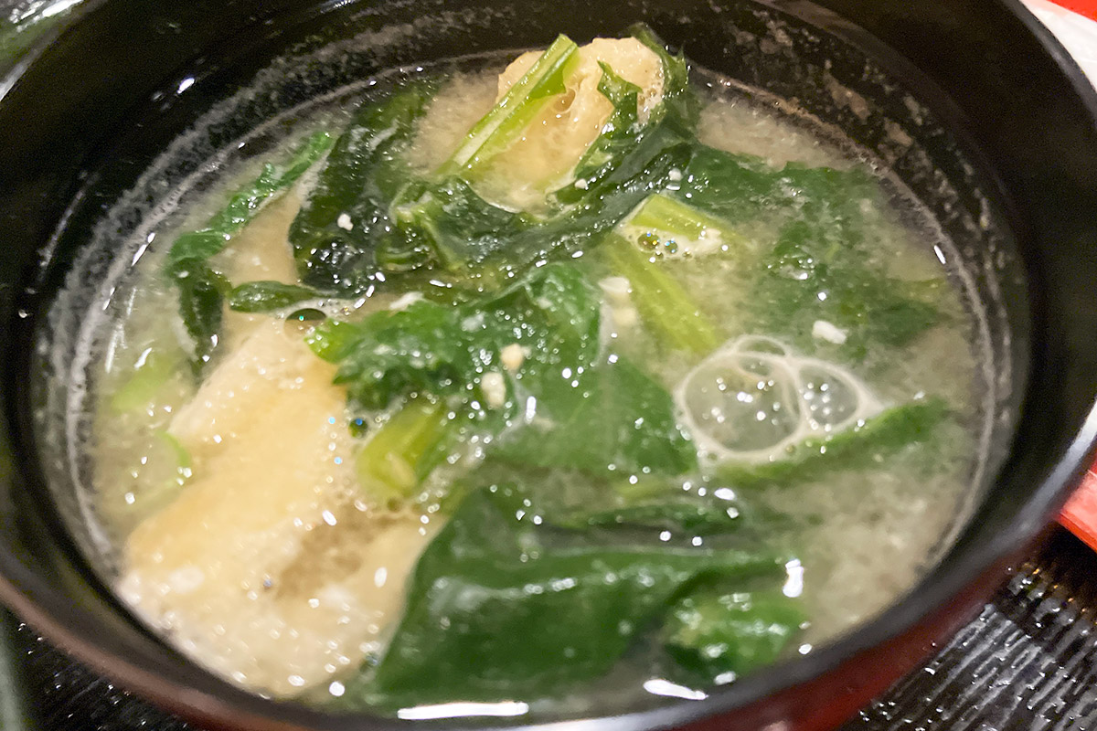 お野菜たっぷりのお味噌汁