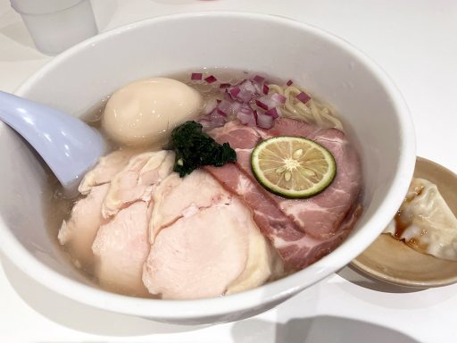 中華そば みつめの「冷やし貝出汁中華そば」