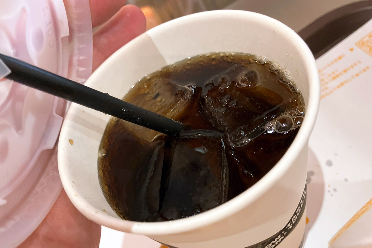 ドリンクはコカコーラゼロにしました、サイズがでかい